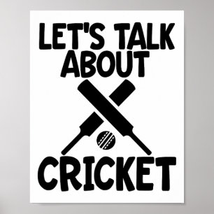 Affiche Jeu de cricket pour hommes Parlons de cricket 