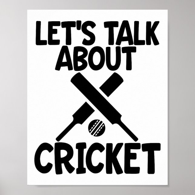Affiche Jeu de cricket pour hommes Parlons de cricket  (Devant)