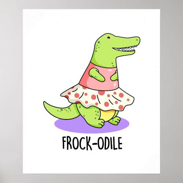 Affiche Jeu de crocodile amusant de roche-odile (Devant)