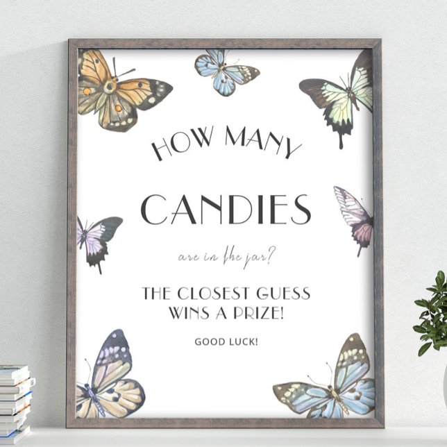 Affiche Jeu de devinette de bonbons papillon (Créateur téléchargé)