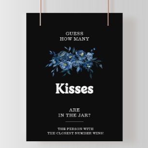 Affiche Jeu de devinette de combien de baisers pour la fêt