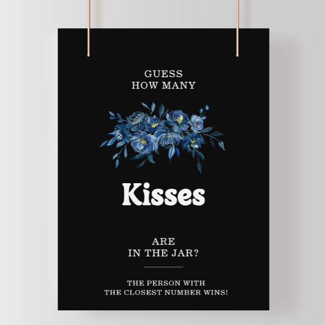Affiche Jeu de devinette de combien de baisers pour la fêt (Créateur téléchargé)