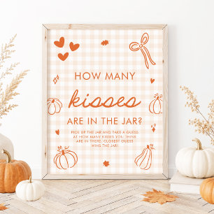 Affiche Jeu de devinette de combien de bisous pour un peti