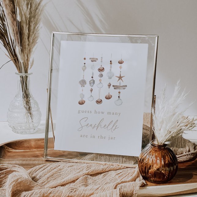 Affiche Jeu de devinette de coquillages pour Baby Shower s (Créateur téléchargé)