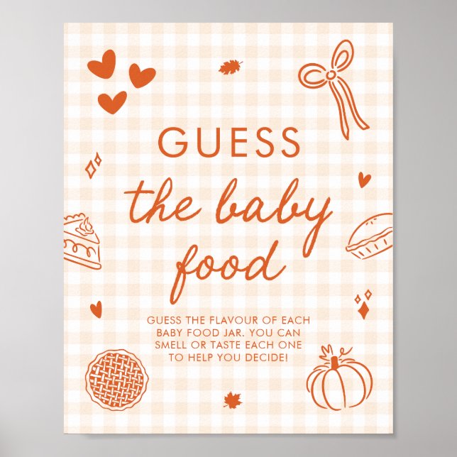 Affiche Jeu de devinette de nourriture pour bébé Cutie Pie (Devant)