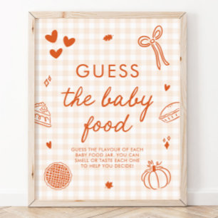 Affiche Jeu de devinette de nourriture pour bébé Cutie Pie