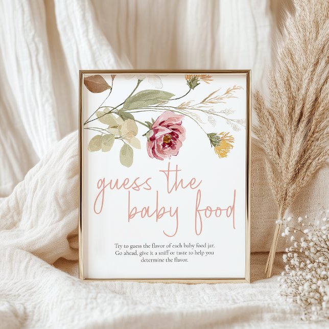 Affiche Jeu de devinette de nourriture pour bébé Soft Flor (Créateur téléchargé)