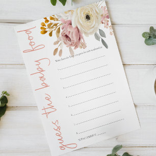 Affiche Jeu de devinette de nourriture pour bébé Soft Flor