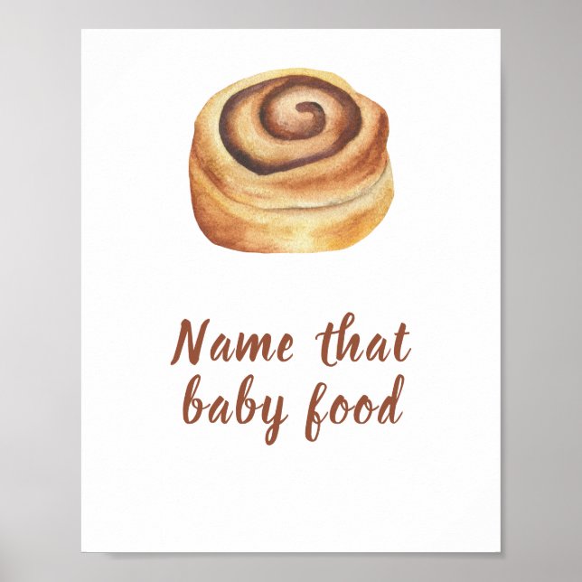 Affiche Jeu de devinette de nourriture pour bébé sur le th (Devant)
