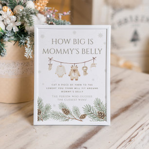 Affiche Jeu de devinette pour Baby Shower d'hiver : Quelle