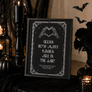Affiche Jeu de devinette pour la fête de mariage d'Hallowe