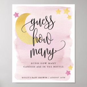 Affiche Jeu de devinette Rose Over the Moon