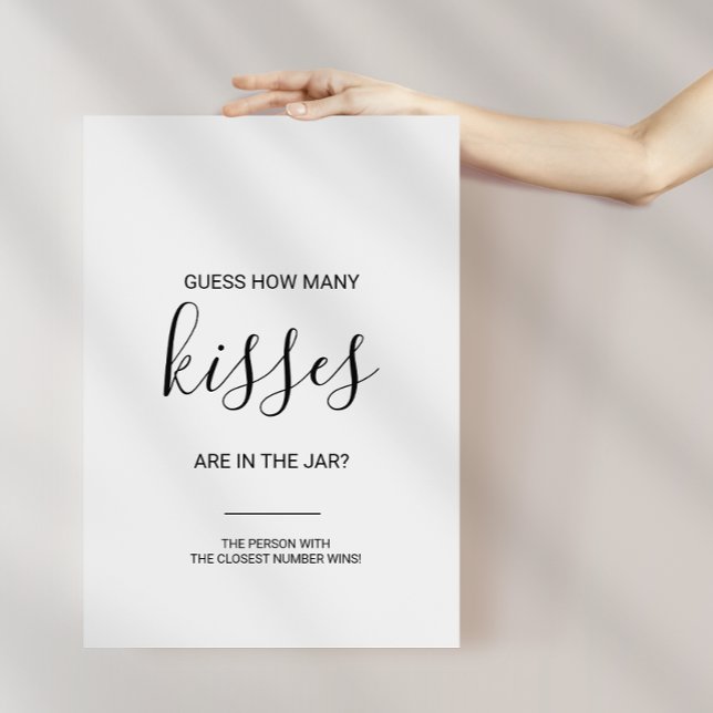 Affiche Jeu de devinette simple pour un mariage : combien  (Créateur téléchargé)