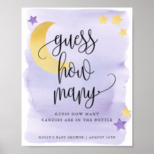 Affiche Jeu de devinette violet Over the Moon