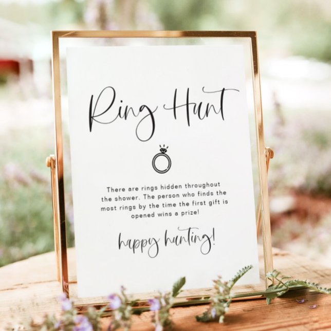 Affiche Jeu de Fête des mariées de chasse à l'anneau minim (Créateur téléchargé)