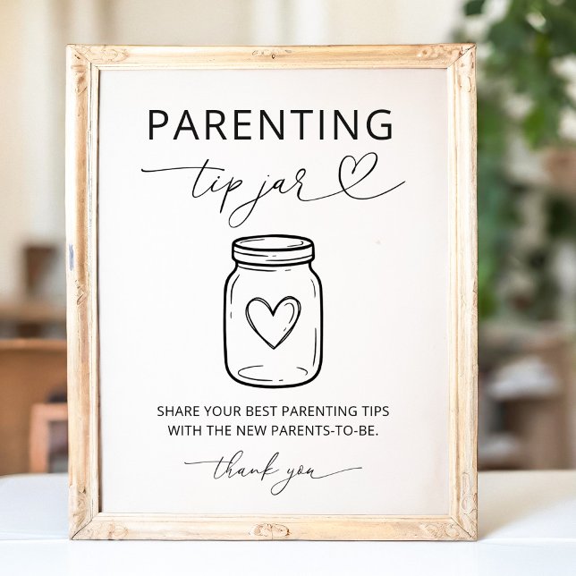 Affiche Jeu de fête pour Baby Shower : Conseils de parenta (Créateur téléchargé)