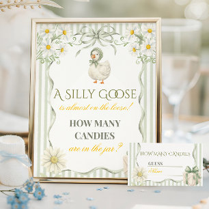 Affiche Jeu de fête prénatale pour bébé sur le thème de l'