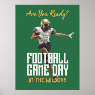 Affiche Jeu de football Jour Vert