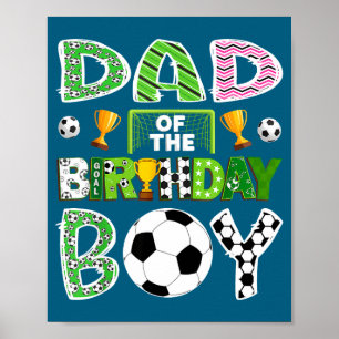Affiche Jeu de footballeur d'anniversaire de papa