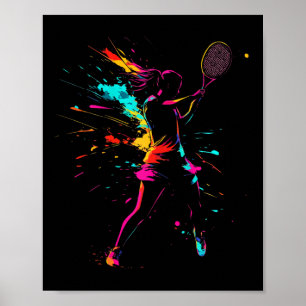 Affiche Jeu de jeu de peinture de la cour nette Dminton Jo