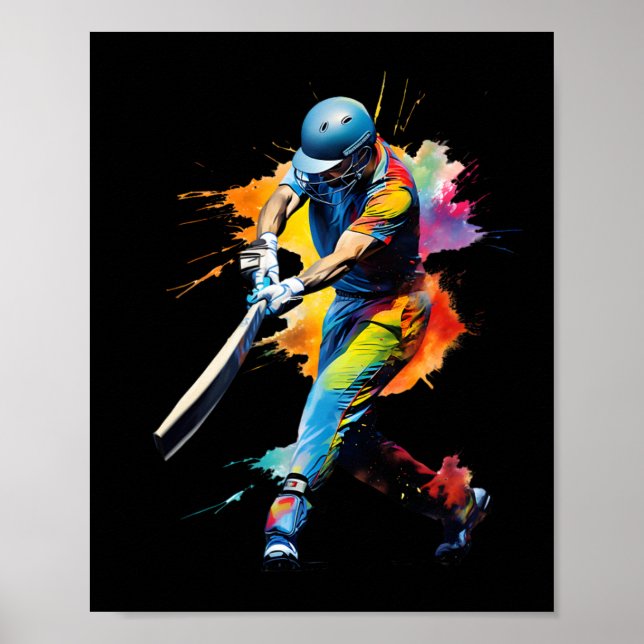 Affiche Jeu de joueur de cricket  (Devant)