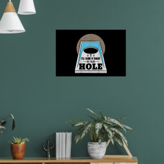 Affiche Jeu de lancer de sac de cornhole jouer trou de jar