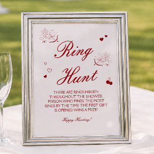 Affiche Jeu de l'anneau de mariage de la Saint-Valentin en