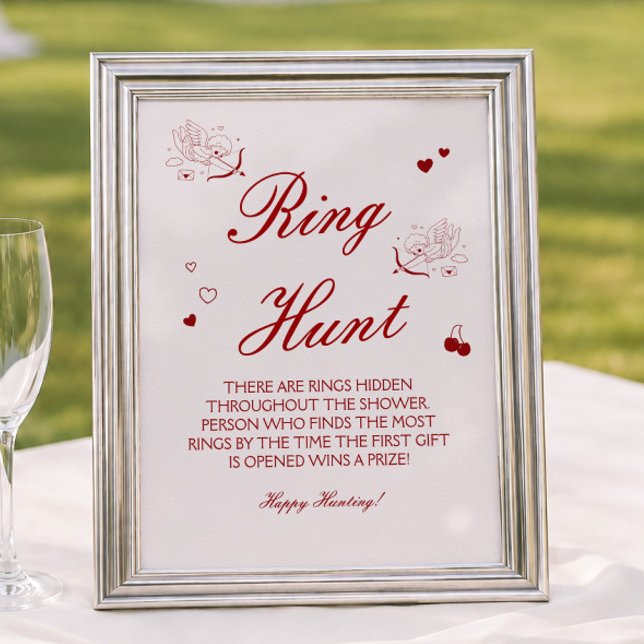 Affiche Jeu de l'anneau de mariage de la Saint-Valentin en (Créateur téléchargé)