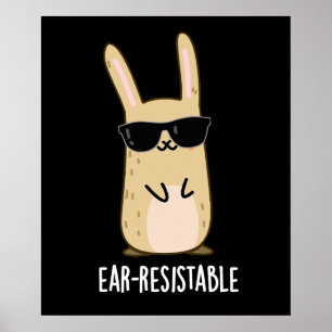 Affiche Jeu de lapin lapin drôle résistant à l'oreille Jeu