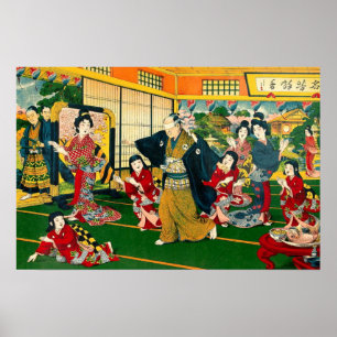 Affiche Jeu de l'aveugle 47 Ronin Artiste Inconnu 1925