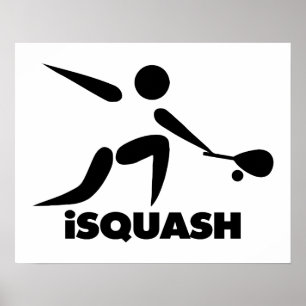 Affiche Jeu de logo d'iSquash de courge