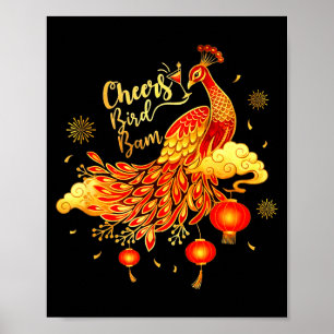 Affiche Jeu de Mahjong Pea Cheers Bird Bam Chinois
