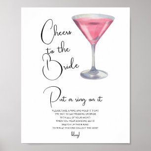Affiche Jeu de mariage Cocktail : Mets un anneau dessus