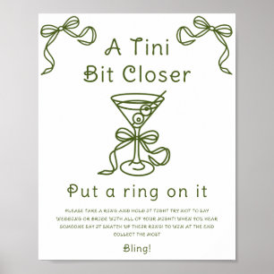 Affiche Jeu de mariage Martini Mets un anneau dessus