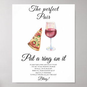 Affiche Jeu de mariage Perfect pair bridal shower Mettez u