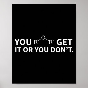 Affiche Jeu de mots de chimie Vous l'attrapez ou pas