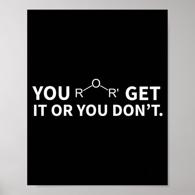 Affiche Jeu de mots de chimie Vous l'attrapez ou pas  (Devant)
