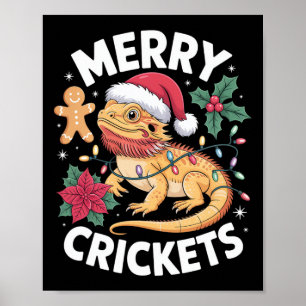 Affiche Jeu de Noël de dragon à oreilles mignonnes