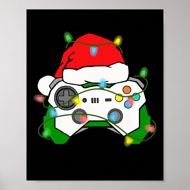 Affiche Jeu de Noël Jeu de Noël Santa Hat jeu vidéo Contra (Devant)
