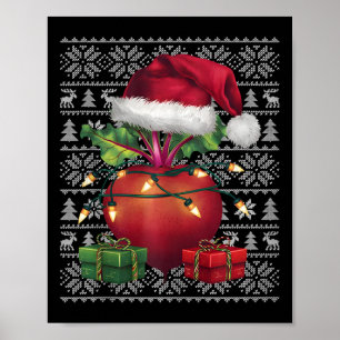 Affiche Jeu de Noël Sweater Style Vilain Santa Hat Beet No