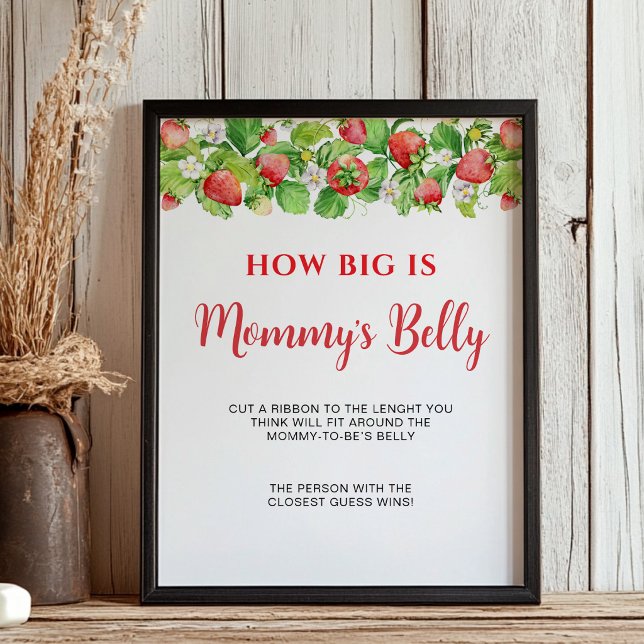 Affiche Jeu de pancarte Strawberry How Big is Mommy's Bell (Créateur téléchargé)