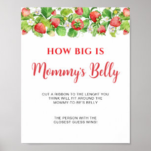 Affiche Jeu de pancarte Strawberry How Big is Mommy's Bell
