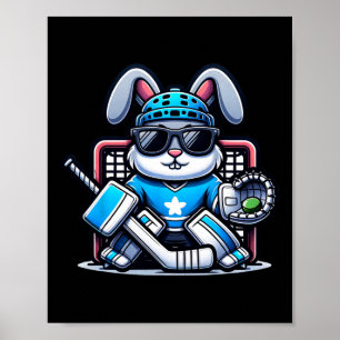 Affiche Jeu de Pâques Hockey sur glace gardien de but Homm