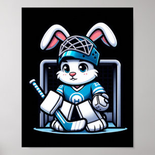 Affiche Jeu de Pâques Hockey sur glace gardien de but Homm