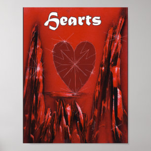 Affiche Jeu de poker à la couleur cœur