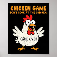 Jeu de poulet drôle Ne regardez pas l'animation de