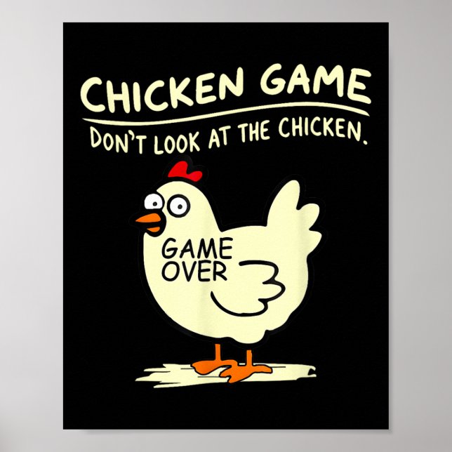 Affiche Jeu De Poulet Ne Regarde Pas Le Poulet (Devant)