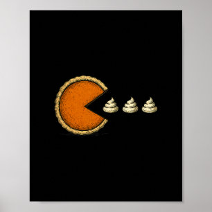 Affiche Jeu de poursuite de tarte à la citrouille de Thank
