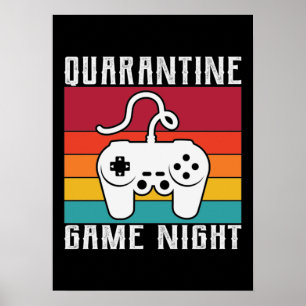 Affiche Jeu de Quarantine Nuit, Jeu Drôle, Jeu Vidéo