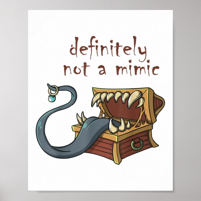 Affiche Jeu de rôle Rpg Mimic mème plaisanter Fiançailles  (Devant)